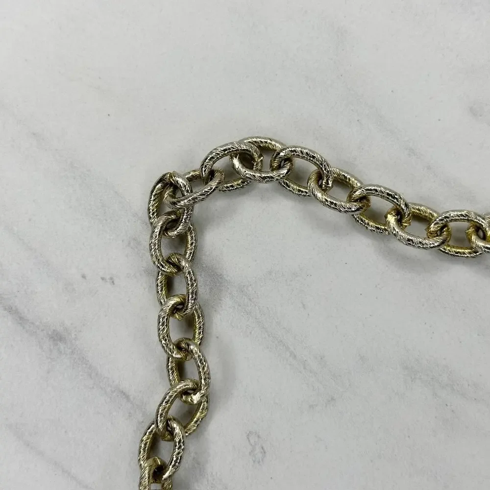 Vintage Chunky Gold Tone Chain Belt OS ✨